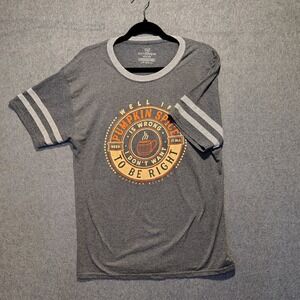 Southern Bliss Co Pumpkin Spice Graphic Tee Shirt Gray Short Sleeve Medium